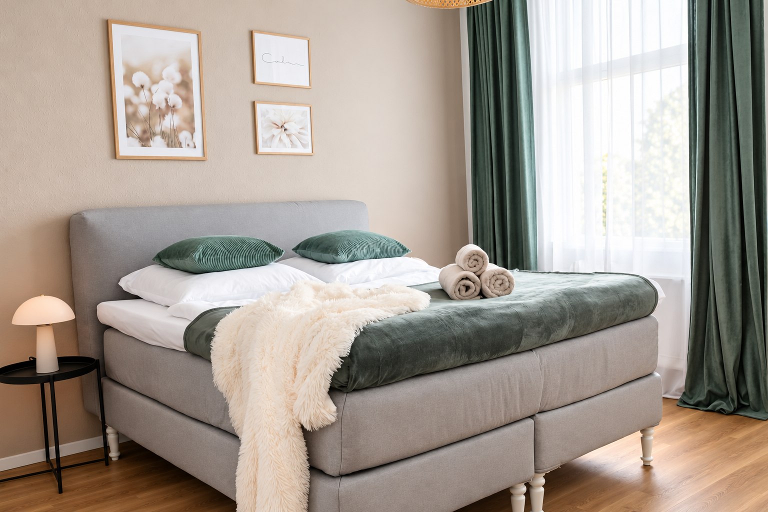 Gemütliches Schlafzimmer mit Doppelbett